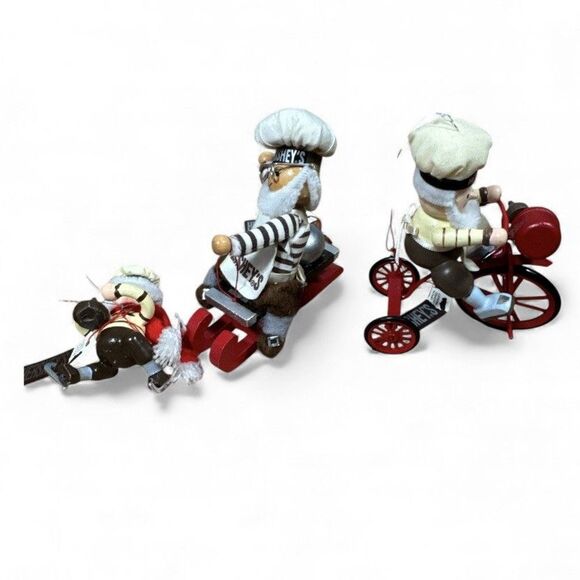 Kurt Adler Hershey's Chocolate Christmas Ornaments 90s Set Of 3 Wooden - Picture 2 of 16